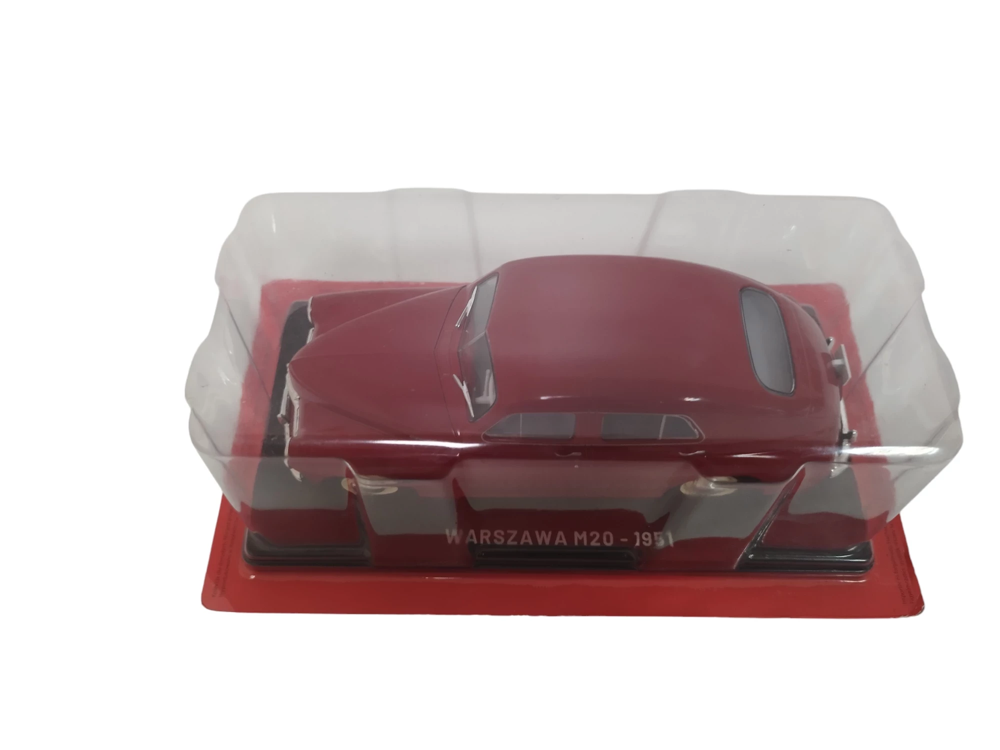 Modellino Ixo 1:24 Warszawa M20 1951 - Auto Pressofusa Rossa - FSO