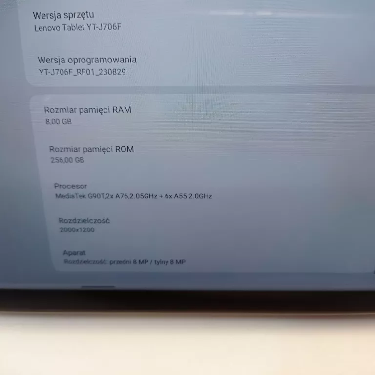 TABLET LENOVO YOGA TAB 11 YT-J706F 8/256GB