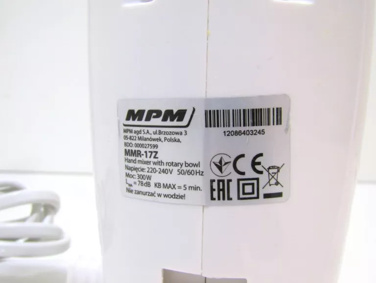 MIKSER RĘCZNY MPM MMR-17Z Z MISĄ
