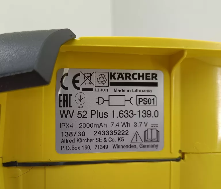 MYJKA DO OKIEN KARCHER WV 52 PLUS 1.633-139.0 IGŁA!