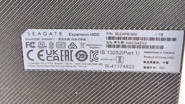 SEAGATE DYSK ZEWNĘTRZNY 1TB