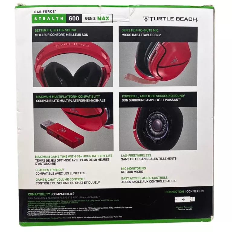 TURTLE BEACH SŁUCHAWKI GAMINGOWE STEALTH 600 GEN2 MAX BEZPRZEWODOWE
