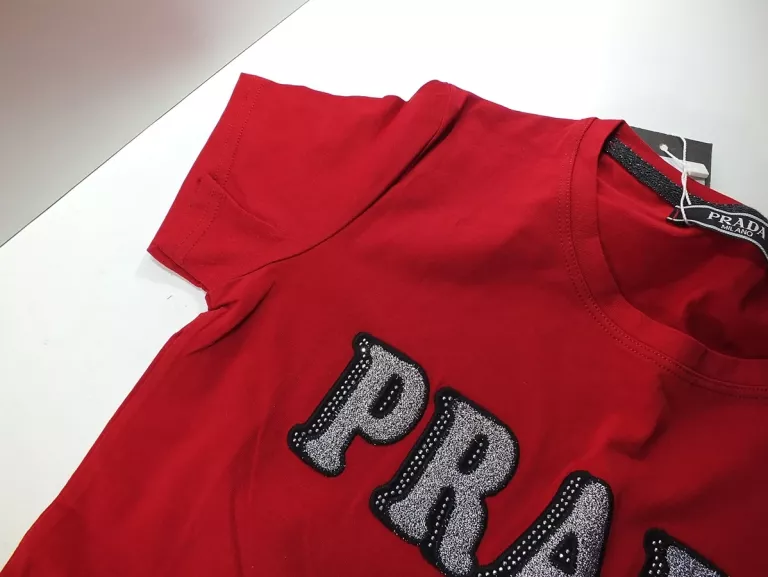 KOSZULKA PRADA MILANO DAMSKA CZERWONA M