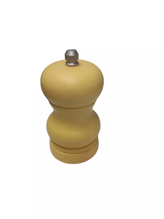 MŁYNEK DREWNIANY DO PIEPRZU SOLI RUBBY 10 CM HOMLA ŻÓŁTY