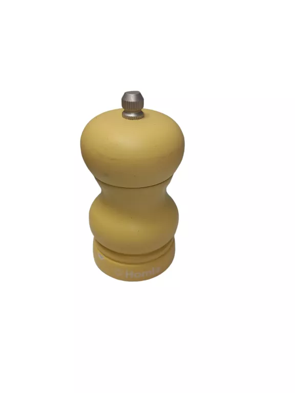 MŁYNEK DREWNIANY DO PIEPRZU SOLI RUBBY 10 CM HOMLA ŻÓŁTY