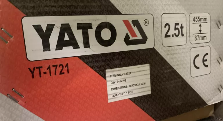 PODNOŚNIK HYDRAULICZNY YATO YT-1721 IDEŁA POLECAM!