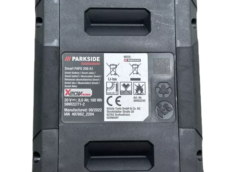 Parkside Performance 20V Akku 8,0 Ah PAPS 208 A1 Li-Ion Batterie