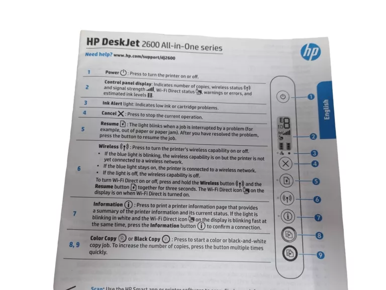 DRUKARKA HP DESKJET 2600/OKABLOWANIE