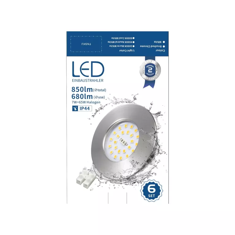 HIBAY LED SPOT 7 W LED ZESTAW 6