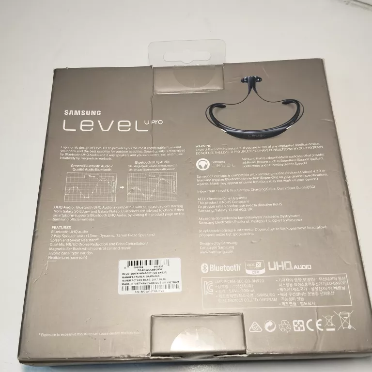 SŁUCHAWKI SAMSUNG LEVEL U PRO + PUDEŁKO