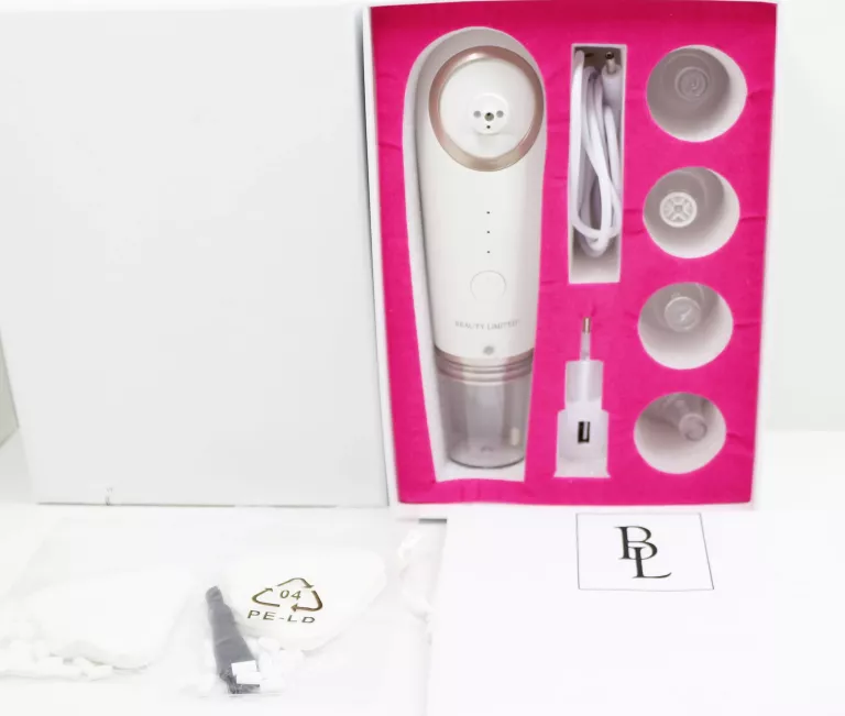 HYDRABRAZJA MOBILNA 4 GŁOWICE FILTRY KOMPRESY ZESTAW BEAUTY LIMITED 10W