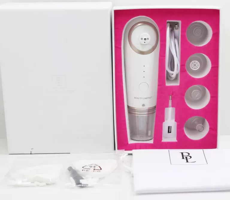 HYDRABRAZJA MOBILNA 4 GŁOWICE FILTRY KOMPRESY ZESTAW BEAUTY LIMITED 10W