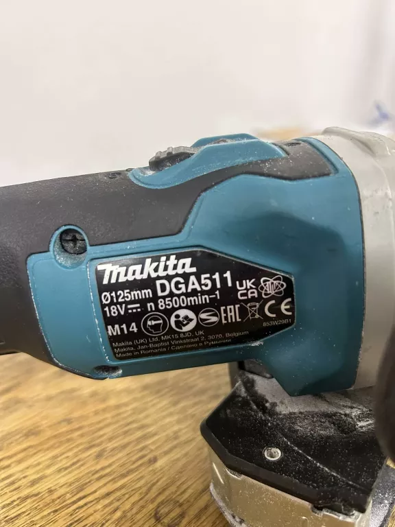 SZLIFIERKA KĄTOWA MAKITA 18 V DGA511Z 125MM REGULACJA