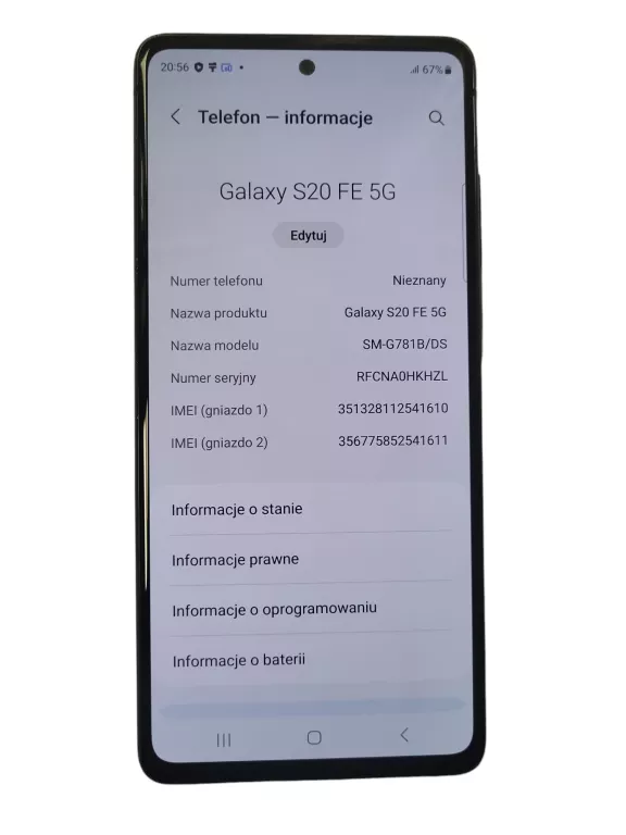 TELEFON SAMSUNG S20 FE 6GB / 128GB