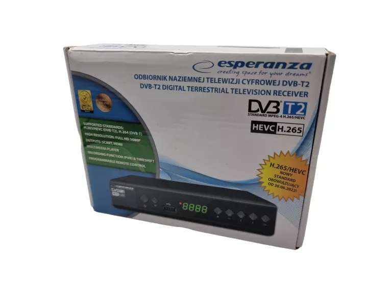 DEKODER ESPERANZA DVB-T2 H.265/HEVC HDMI USB
