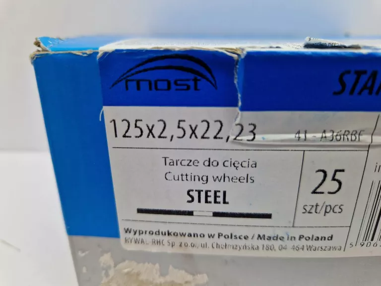 TARCZA MOST STANDART 125X2,5X22,23