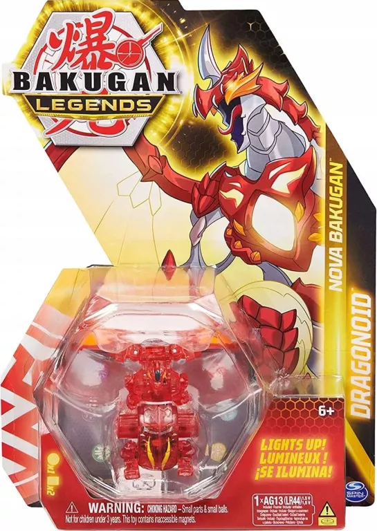 BAKUGAN LEGENDS - KULA PODSTAWOWA NOVA BAKUGAN DRAGONOID PODŚWIETLANA