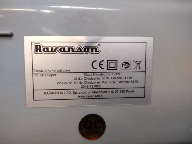 LODÓWKA TURYSTYCZNA RAVANSON CS-24S SUPER