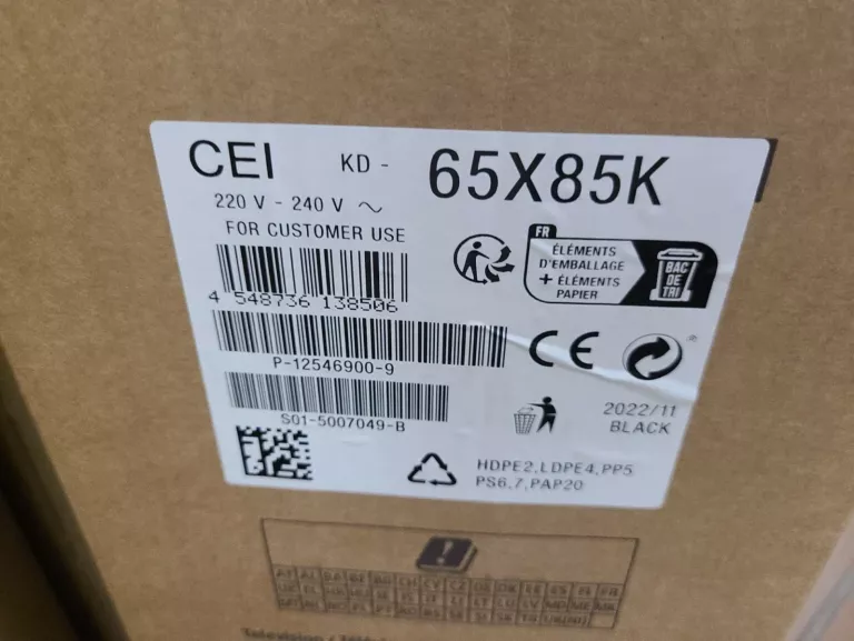 TELEWIZOR SONY BRAVIA 65X85K