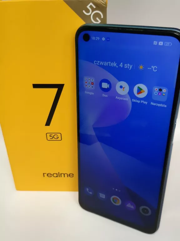 TELEFON REALME 7 5G 6GB/128GB RMX2111 BALTIC BLUE KOMPLET