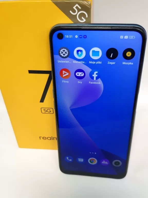 TELEFON REALME 7 5G 6GB/128GB RMX2111 BALTIC BLUE KOMPLET