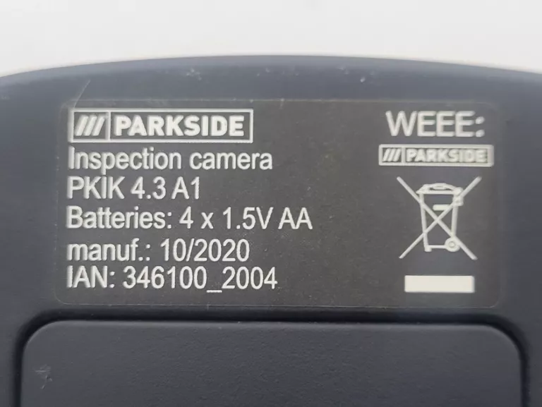 KAMERA INSPEKCYJNA PARKSIDE MODEL PKIK 4.3 A1 + ETUI