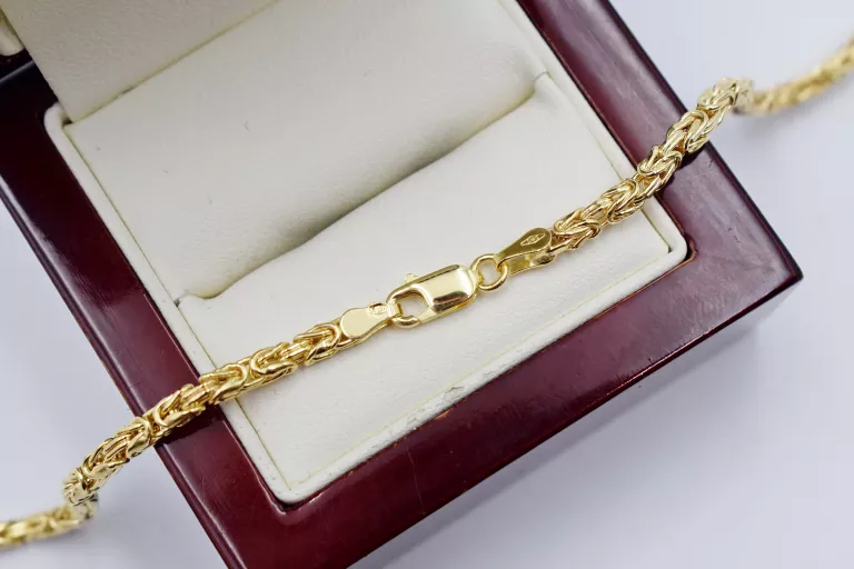 ELEGANCKI ZŁOTY ŁAŃCUSZEK SPLOT KRÓLEWSKI PR.585 14K 50CM