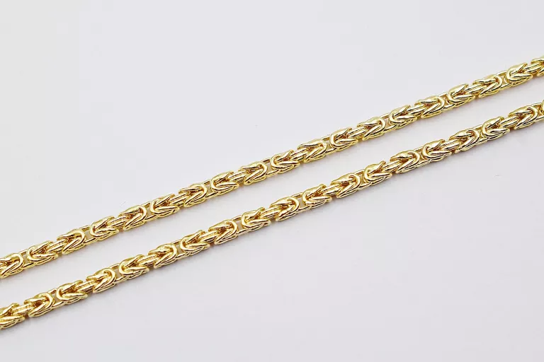 ELEGANCKI ZŁOTY ŁAŃCUSZEK SPLOT KRÓLEWSKI PR.585 14K 50CM