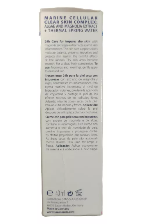 KREM DO TWARZY SANS SOUCIS AQUA CLEAR SKIN 40 ML