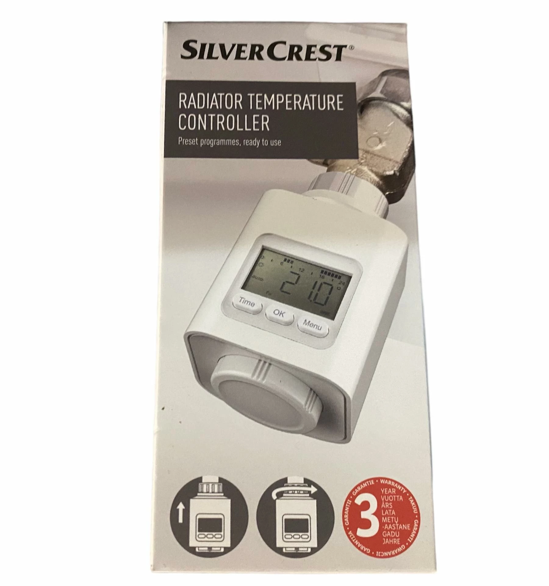 TERMOSTAT GRZEJNIKOWY ELEKTRONICZNY SILVERCREST Głowice