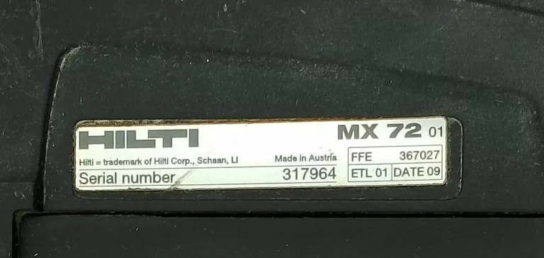 GWOŹDZIARKA OSADZAK HILTI DX 460 MX DO STALI I BETONU