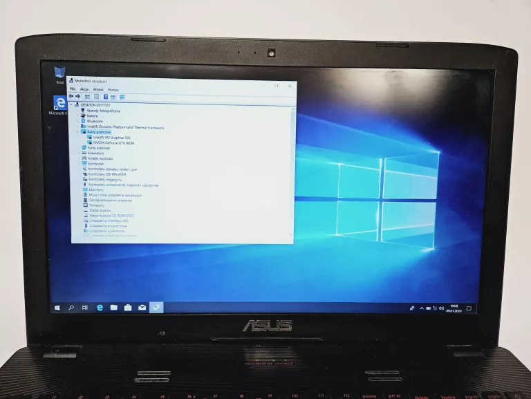 LAPTOP ASUS I7 8GB WINDOWS 10 + ZASILACZ