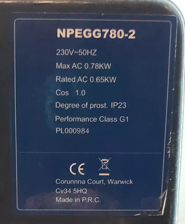 AGREGAT PRĄDOTWÓRCZY NUPOWER NPEGG 780-2