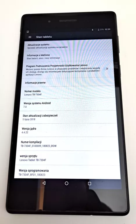 TABLET LENOVO TB-7304F 1/8 GB ANDROID 7.0