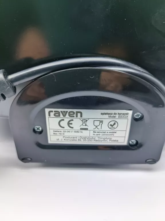 OPIEKACZ DO KANAPEK RAVEN ES003X 750W SREBRNY