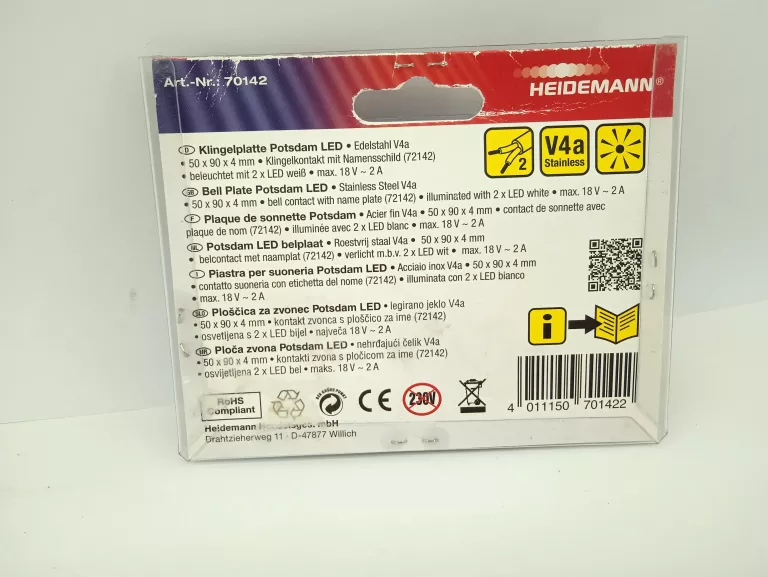 PŁYTKA LED DO DZWONKA HEIDEMANN BERLIN 70142