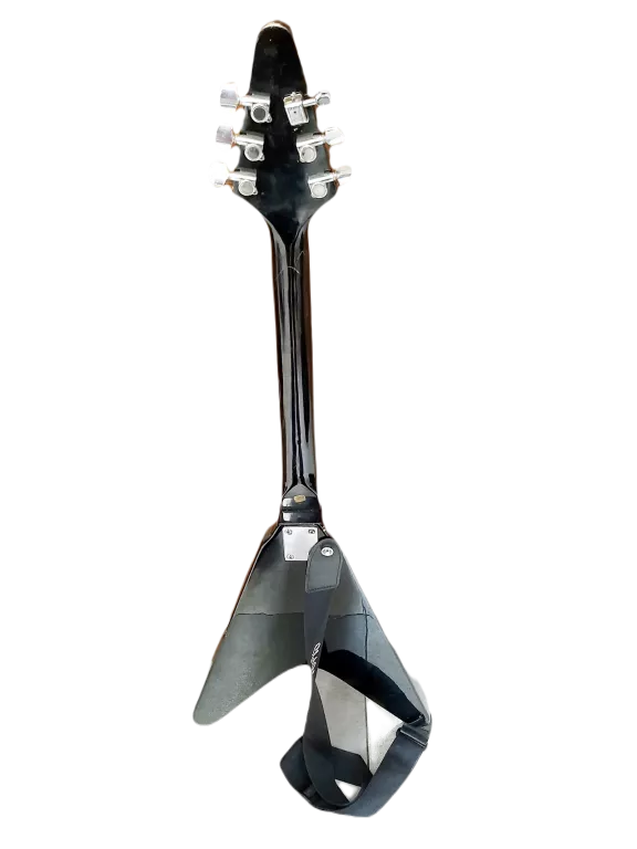 GITARA ELEKTRYCZNA JACKY JACKSON FLYING V 2000S BLACK ZESTAW REPLIKA