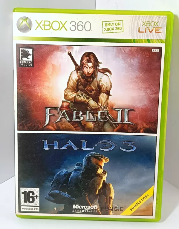 GRY FABLE 2 + HALO 3 XBOX 360
