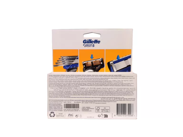 WKŁADY DO MASZYNKI GILLETTE FUSION 5 SPORT 12 SZT