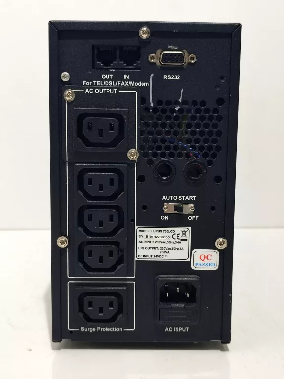 ZASILACZ AWARYJNY UPS FIDELTRONIC LUPUS 700 LCD B/N