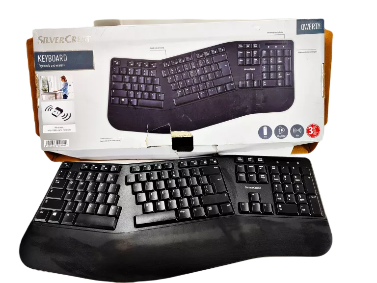 BEZPRZEWODOWA KLAWIATURA EGONOMICZNA SILVERCREST SPC KE 500A1 QWERTY