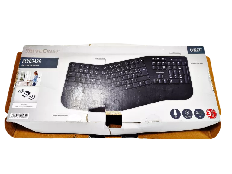 BEZPRZEWODOWA KLAWIATURA EGONOMICZNA SILVERCREST SPC KE 500A1 QWERTY