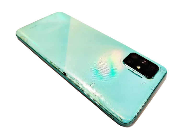 SMARTFON SAMSUNG GALAXY A71 6 GB / 128 GB NIEBIESKI BARDZO ZŁY STAN