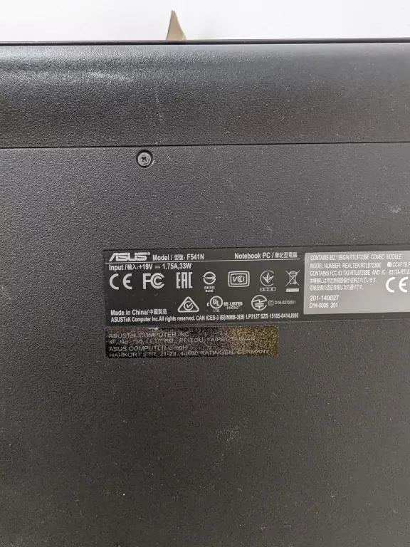 LAPTOP ASUS F541N ŁADOWARKA