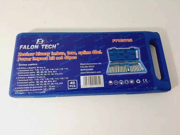 ZESTAW KLUCZY BITÓW TORX IMBUS SPLINE HEX 40SZT FT160702