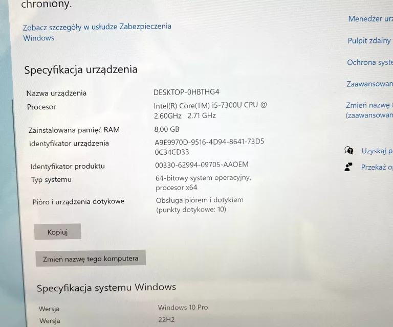 LAPTOP MICROSOFT SURFACE BOOK I5-7300U / 8 GB / 256 GB DOTYK