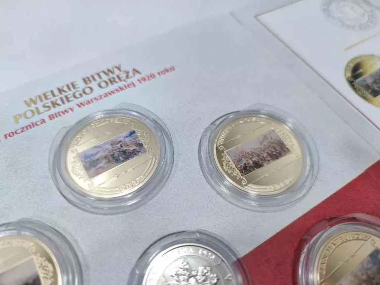 ZESTAW MEDALI WIELKIE BITWY POLSKIEGO ORĘŻA / 7 SZTUK / KOMPLET