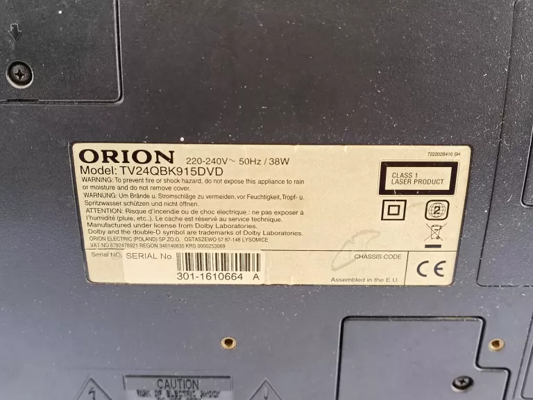TELEWIZOR ORION 24 CALE TV24QBK915DVD