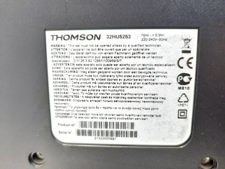 TELEWIZOR THOMSON 32HU5253 +PILOT