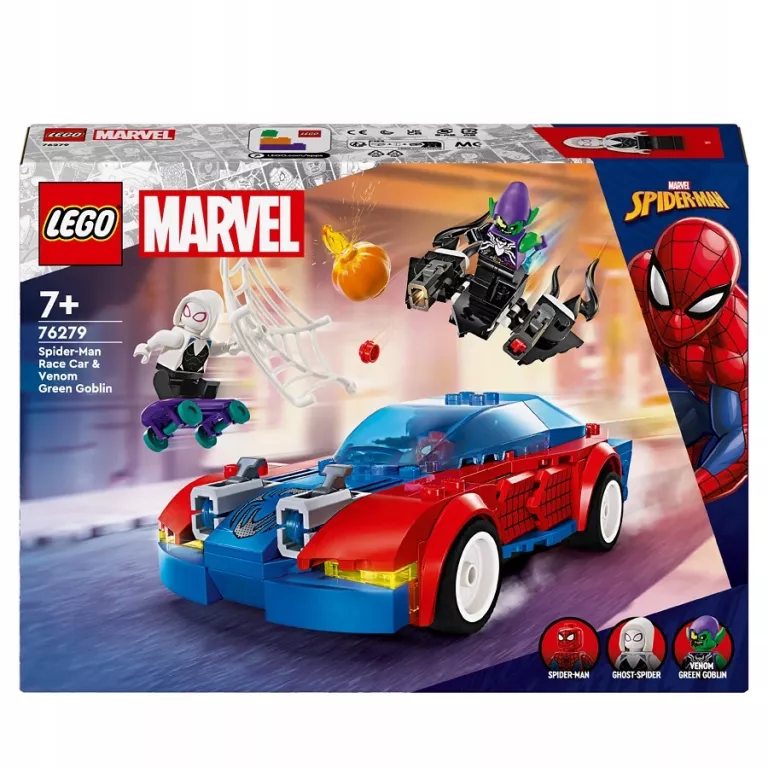 LEGO MARVEL WYŚCIGÓWKA SPIDER-MANA I ZIELONY GOBLIN 76279